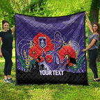 Custom Dockers Football ANZAC Quilt Gallipoli Camouflage With Poppies