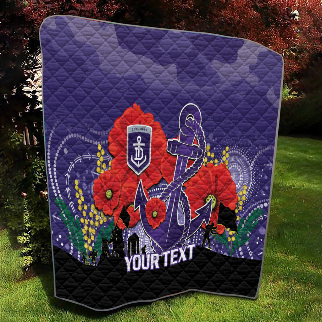 Custom Dockers Football ANZAC Quilt Gallipoli Camouflage With Poppies