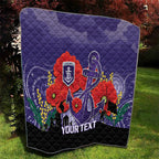 Custom Dockers Football ANZAC Quilt Gallipoli Camouflage With Poppies