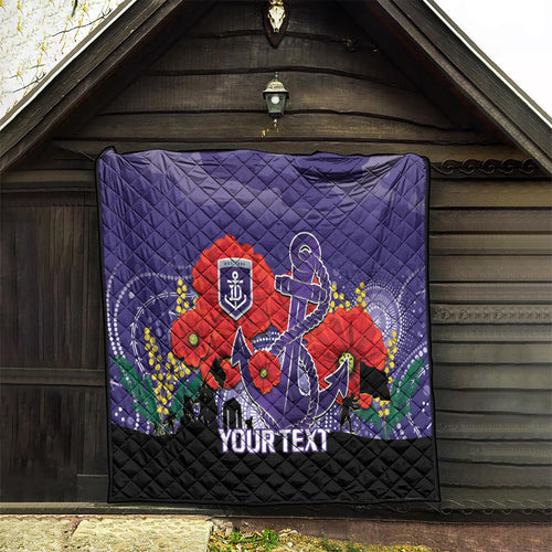 Custom Dockers Football ANZAC Quilt Gallipoli Camouflage With Poppies