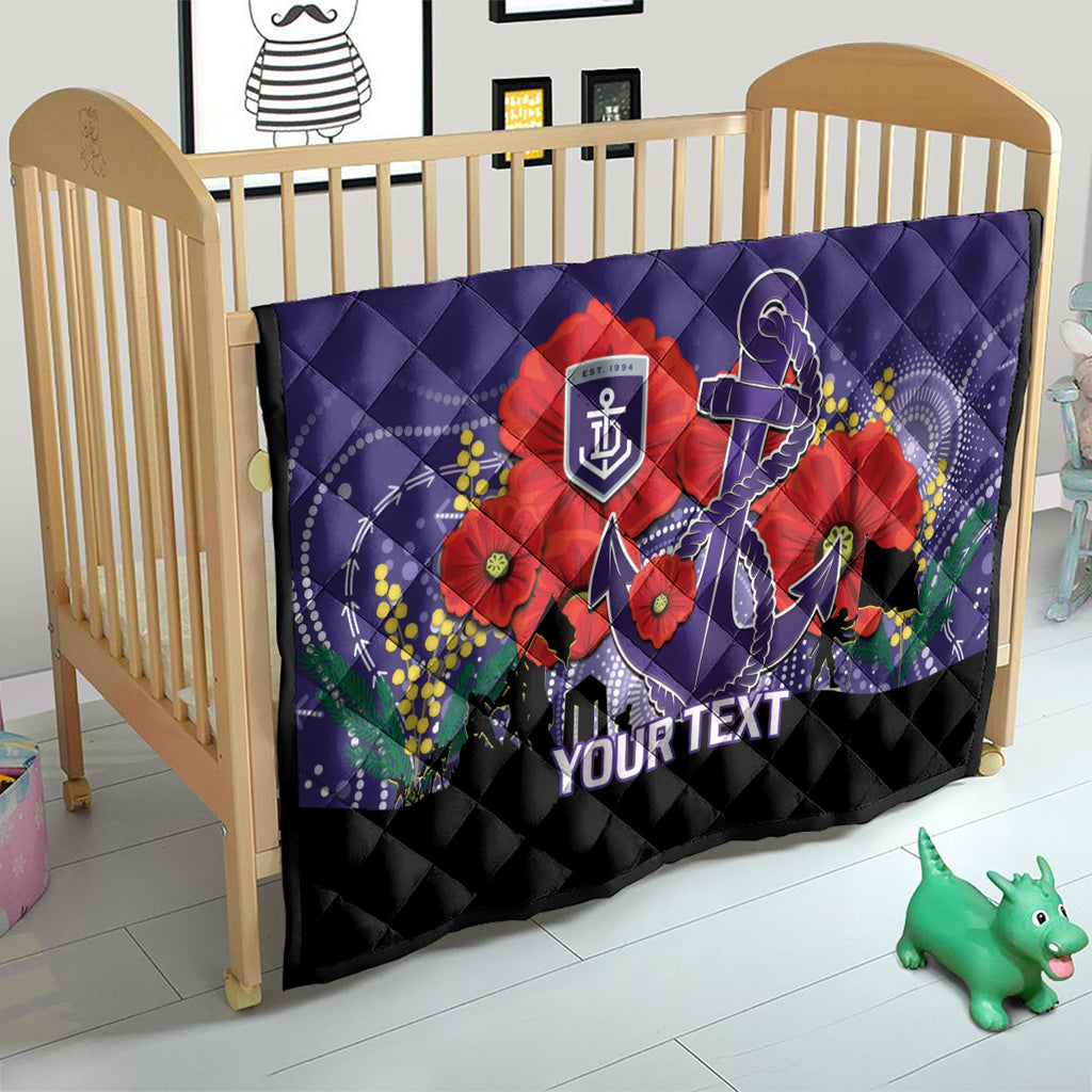 Custom Dockers Football ANZAC Quilt Gallipoli Camouflage With Poppies