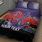 Custom Dockers Football ANZAC Quilt Bed Set Gallipoli Camouflage With Poppies