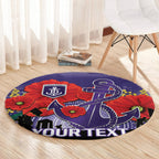 Custom Dockers Football ANZAC Round Carpet Gallipoli Camouflage With Poppies