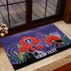 Custom Dockers Football ANZAC Rubber Doormat Gallipoli Camouflage With Poppies
