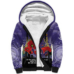Custom Dockers Football ANZAC Sherpa Hoodie Gallipoli Camouflage With Poppies