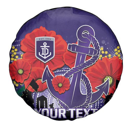 Custom Dockers Football ANZAC Spare Tire Cover Gallipoli Camouflage With Poppies