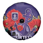Custom Dockers Football ANZAC Spare Tire Cover Gallipoli Camouflage With Poppies