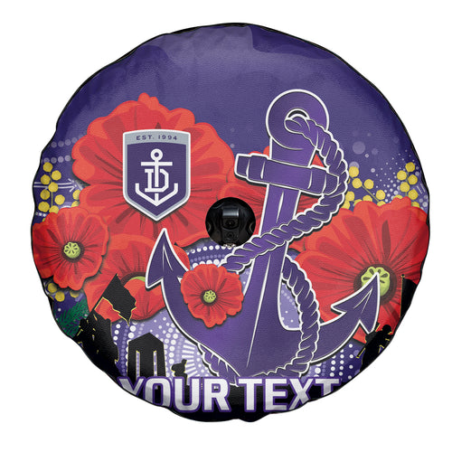 Custom Dockers Football ANZAC Spare Tire Cover Gallipoli Camouflage With Poppies