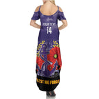 Custom Dockers Football ANZAC Summer Maxi Dress Gallipoli Camouflage With Poppies