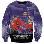 Custom Dockers Football ANZAC Sweatshirt Gallipoli Camouflage With Poppies