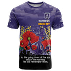 Custom Dockers Football ANZAC T Shirt Gallipoli Camouflage With Poppies
