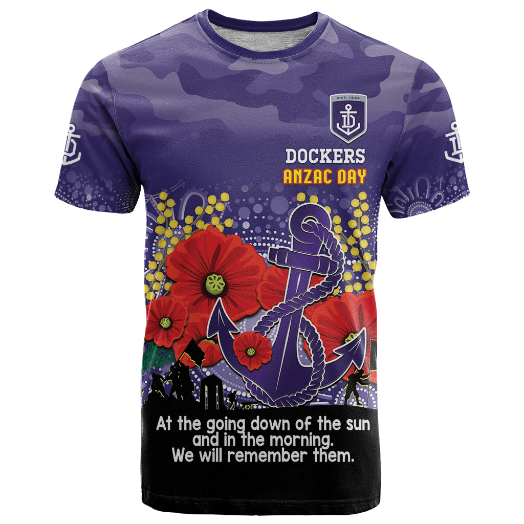 Custom Dockers Football ANZAC T Shirt Gallipoli Camouflage With Poppies