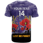 Custom Dockers Football ANZAC T Shirt Gallipoli Camouflage With Poppies