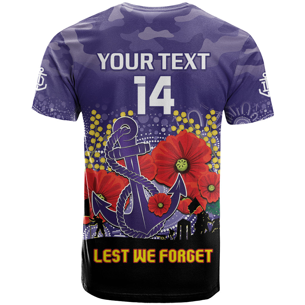 Custom Dockers Football ANZAC T Shirt Gallipoli Camouflage With Poppies
