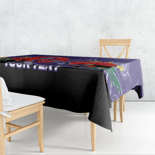 Custom Dockers Football ANZAC Tablecloth Gallipoli Camouflage With Poppies
