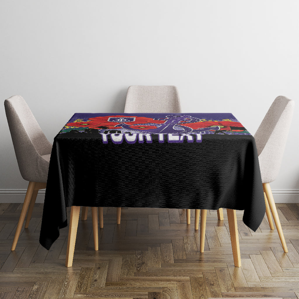 Custom Dockers Football ANZAC Tablecloth Gallipoli Camouflage With Poppies