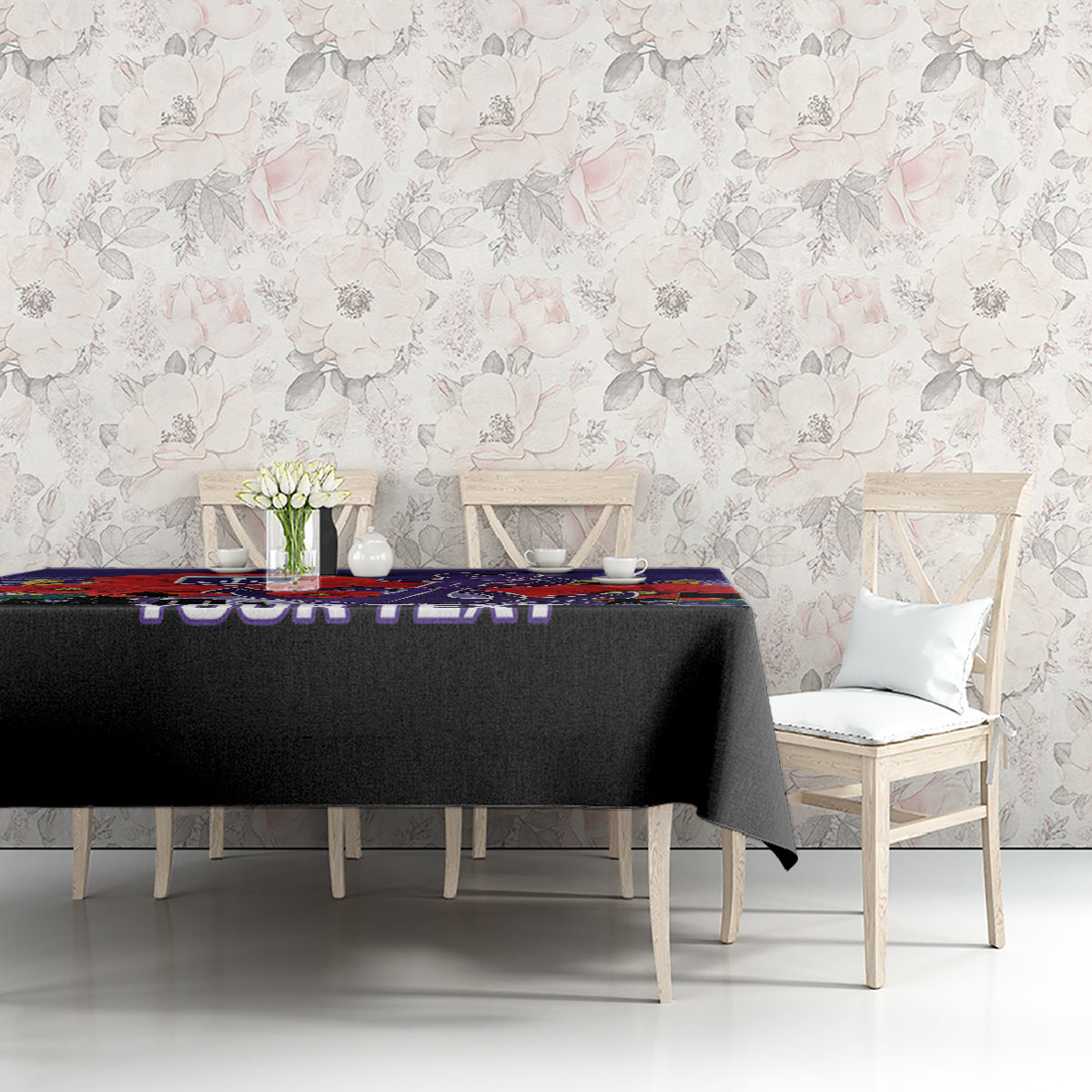 Custom Dockers Football ANZAC Tablecloth Gallipoli Camouflage With Poppies
