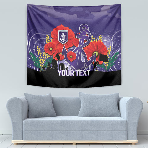Custom Dockers Football ANZAC Tapestry Gallipoli Camouflage With Poppies