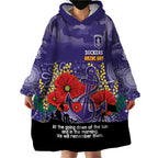 Custom Dockers Football ANZAC Wearable Blanket Hoodie Gallipoli Camouflage With Poppies
