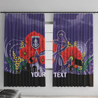 Custom Dockers Football ANZAC Window Curtain Gallipoli Camouflage With Poppies