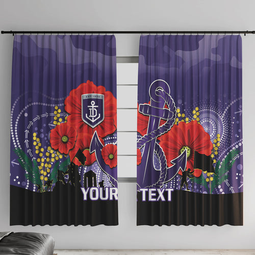 Custom Dockers Football ANZAC Window Curtain Gallipoli Camouflage With Poppies