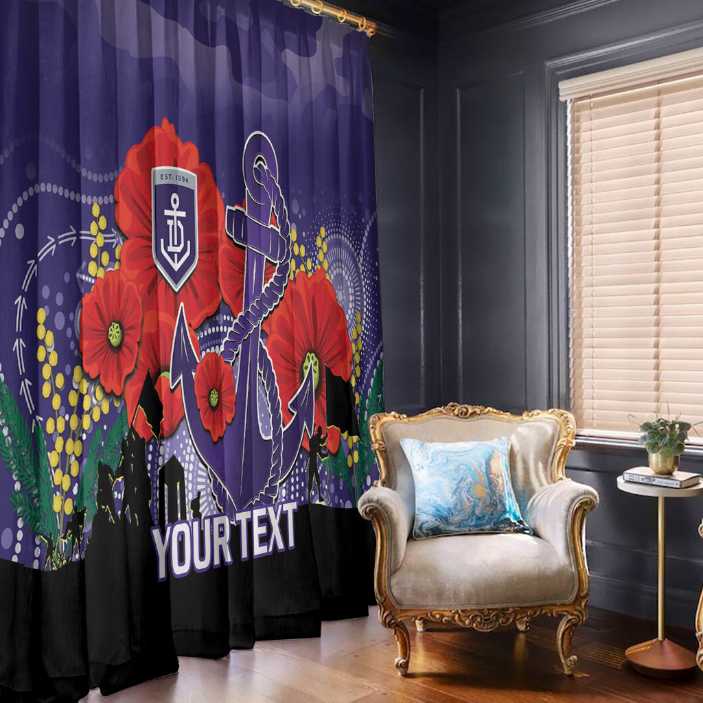 Custom Dockers Football ANZAC Window Curtain Gallipoli Camouflage With Poppies