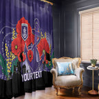 Custom Dockers Football ANZAC Window Curtain Gallipoli Camouflage With Poppies