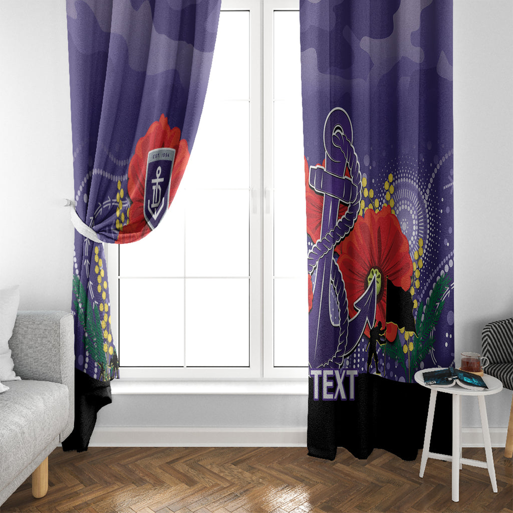 Custom Dockers Football ANZAC Window Curtain Gallipoli Camouflage With Poppies