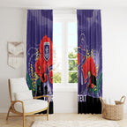 Custom Dockers Football ANZAC Window Curtain Gallipoli Camouflage With Poppies