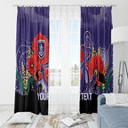 Custom Dockers Football ANZAC Window Curtain Gallipoli Camouflage With Poppies