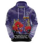 Custom Dockers Football ANZAC Zip Hoodie Gallipoli Camouflage With Poppies