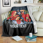 Custom Blues Football ANZAC Blanket Gallipoli Camouflage With Poppies