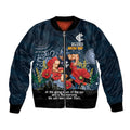 Custom Blues Football ANZAC Bomber Jacket Gallipoli Camouflage With Poppies
