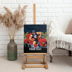 Custom Blues Football ANZAC Canvas Wall Art Gallipoli Camouflage With Poppies