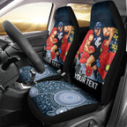 Custom Blues Football ANZAC Car Seat Cover Gallipoli Camouflage With Poppies