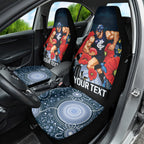 Custom Blues Football ANZAC Car Seat Cover Gallipoli Camouflage With Poppies