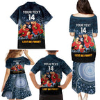 Custom Blues Football ANZAC Family Matching Puletasi and Hawaiian Shirt Gallipoli Camouflage With Poppies