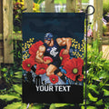 Custom Blues Football ANZAC Garden Flag Gallipoli Camouflage With Poppies