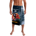 Custom Blues Football ANZAC Lavalava Gallipoli Camouflage With Poppies
