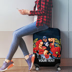 Custom Blues Football ANZAC Luggage Cover Gallipoli Camouflage With Poppies