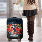Custom Blues Football ANZAC Luggage Cover Gallipoli Camouflage With Poppies