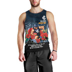 Custom Blues Football ANZAC Men Tank Top Gallipoli Camouflage With Poppies