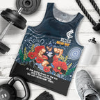 Custom Blues Football ANZAC Men Tank Top Gallipoli Camouflage With Poppies