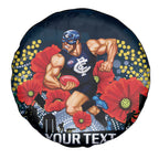 Custom Blues Football ANZAC Spare Tire Cover Gallipoli Camouflage With Poppies