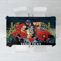 Custom Blues Football ANZAC Tablecloth Gallipoli Camouflage With Poppies