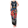 Custom Blues Football ANZAC Tank Maxi Dress Gallipoli Camouflage With Poppies