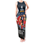 Custom Blues Football ANZAC Tank Maxi Dress Gallipoli Camouflage With Poppies