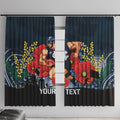 Custom Blues Football ANZAC Window Curtain Gallipoli Camouflage With Poppies
