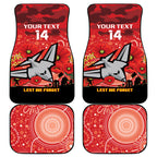 Custom Essendon Football ANZAC Car Mats Gallipoli Camouflage With Poppies