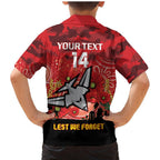 Custom Essendon Football ANZAC Family Matching Mermaid Dress and Hawaiian Shirt Gallipoli Camouflage With Poppies